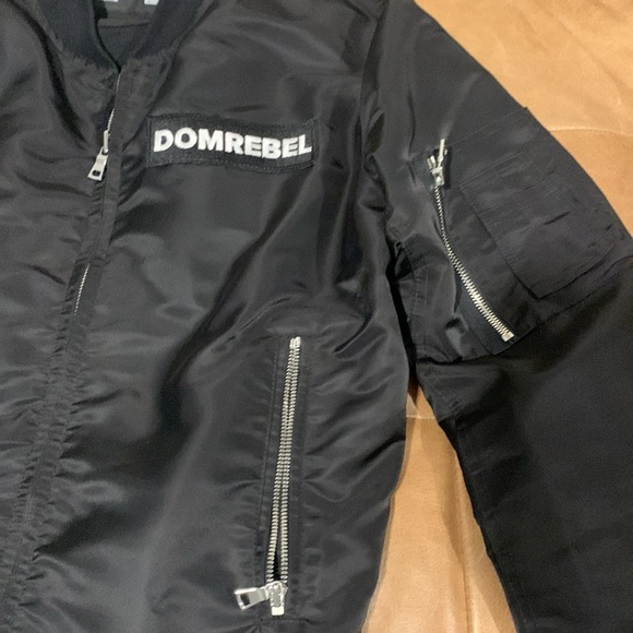 Unisex Dom Rebel biker style zip up sweater / jacket - Picture 4 of 6